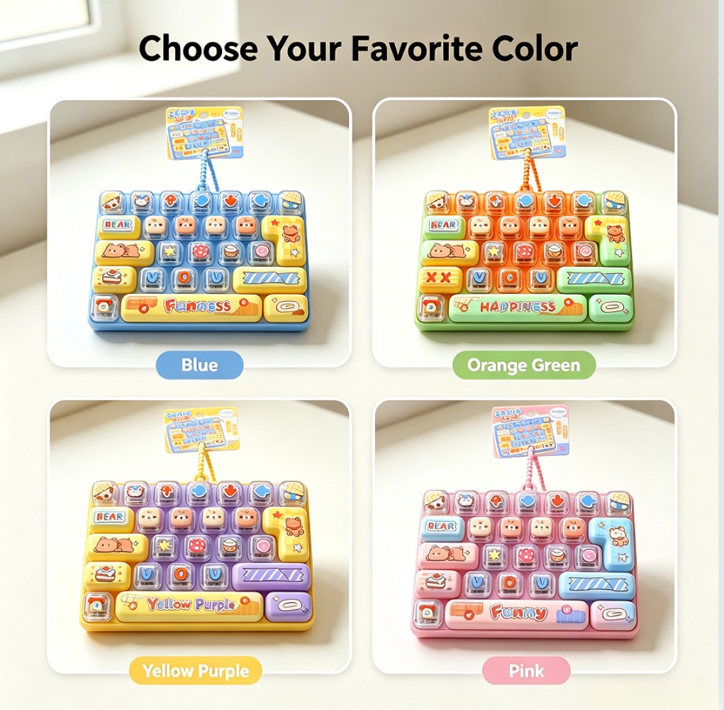 Cosplay Fire Prop - Porte-clés anti-stress Candy Color Fidget Keycap