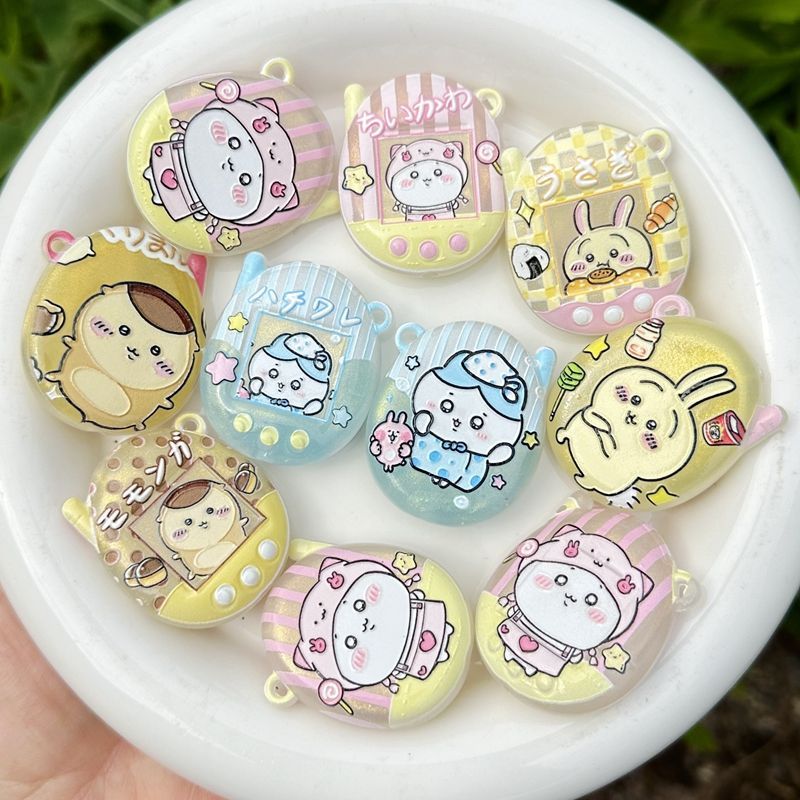 Evoker Cosplay Prop - Porte-clés lumineux imprimé Chiikawa, pendentif de
