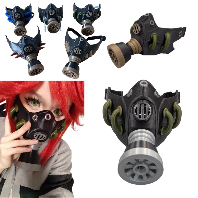 Cosplay Prop 3D Print - Masque à gaz noir imprimé en